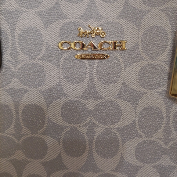 Coach Town Tote Signature Canvas Denim Midnight - Picture 4 of 7